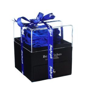 BLUE Preserved Real Rose - Will last for 3-5 years - Valentine's Day Gift